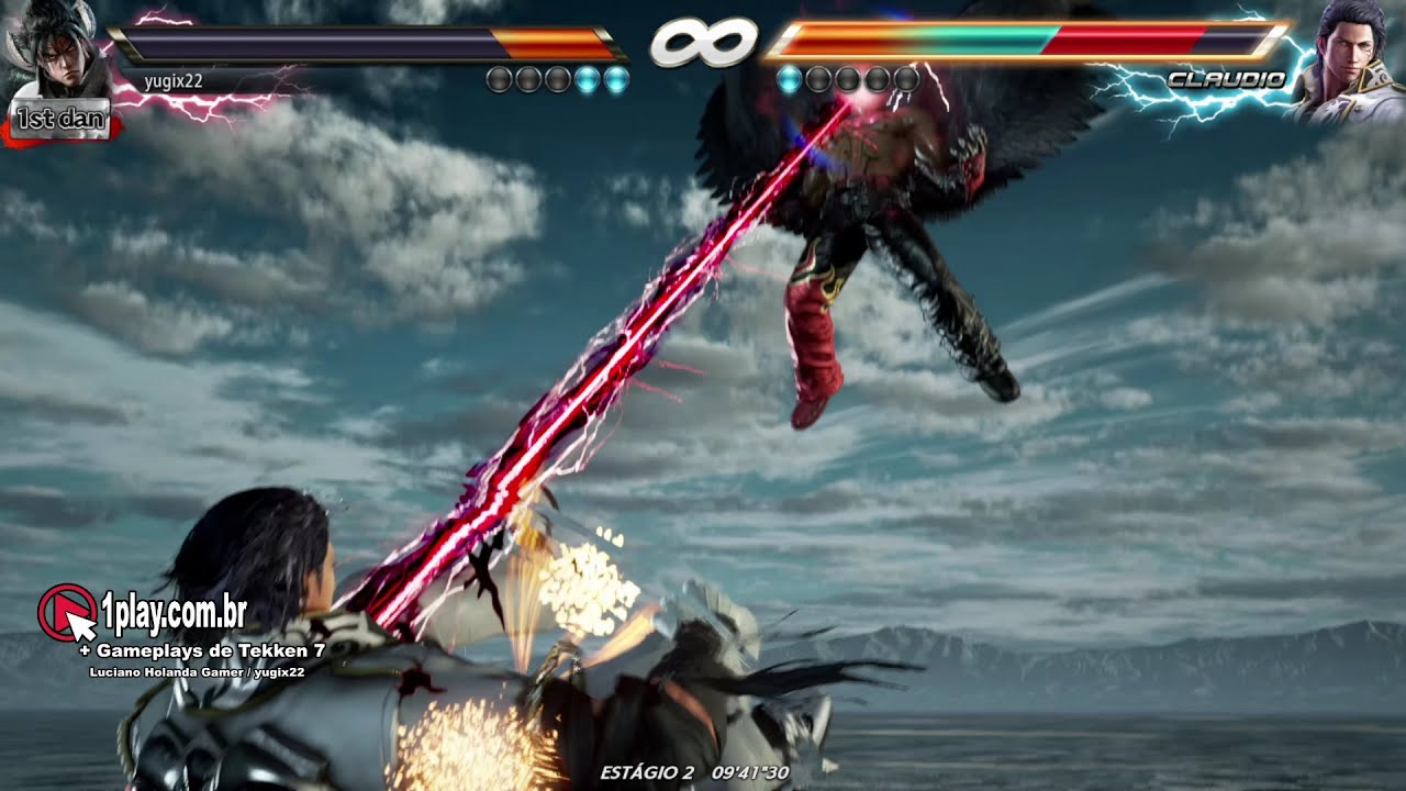 Tekken 7! Devil Jin Kazama (Demon) vs. Claudio Serafino (Exorcist) in the Infinite Azure Stage!