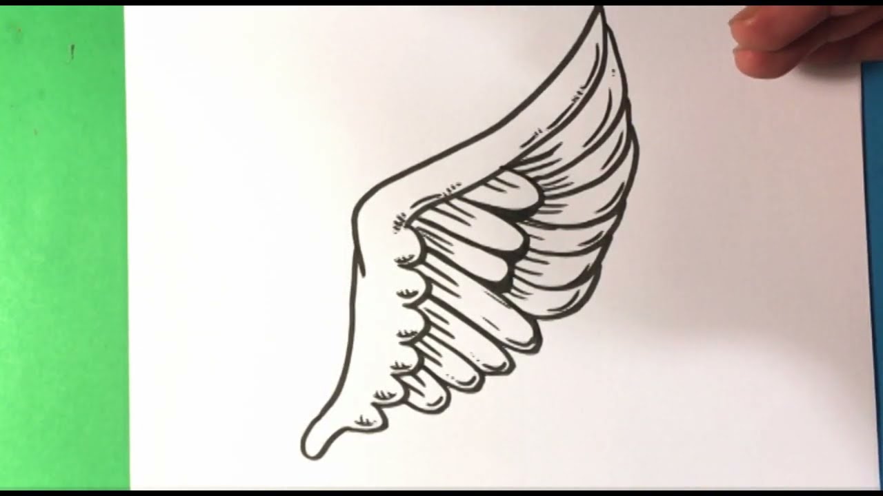 How To Draw Wing Tattoo Design Draw Tattoo Art Drawing Step By Step For Beginners Easy Youtube