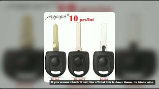 Jingyuqin 10pcs/lot For VW Transponder Key Shell Case Car Key Blank for Passat B5 Voayage Golf Jetta