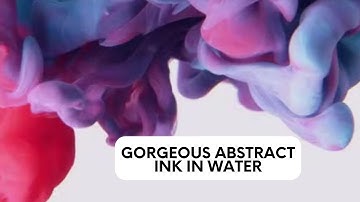 Gorgeous Abstract Ink In Water| Red And Blue Ink Mixed In Water| Ink Drop In Slow Motion Underwater