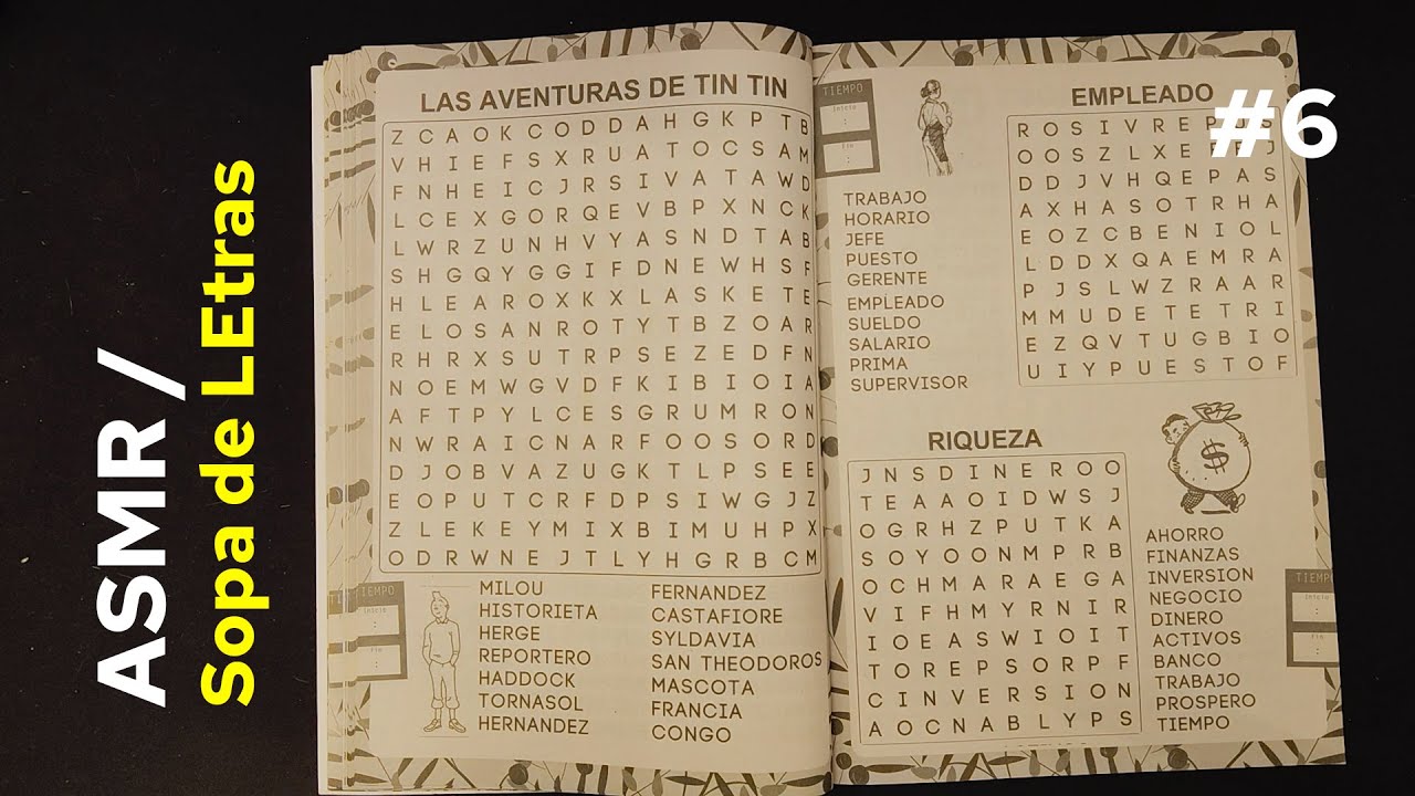 café ASMR / Sopa de Letras relajantes😴💤.