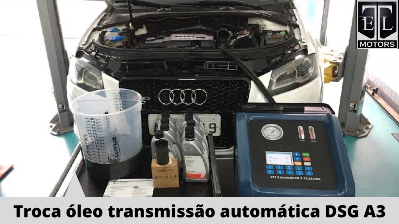 Troca óleo e filtro óleo transmissão automática DSG 02E AUDI A3 - TROCA 100%