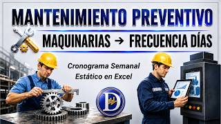 🛠️ MANTENIMIENTO PREVENTIVO EN EXCEL | Cronograma Semanal Estático⚙️