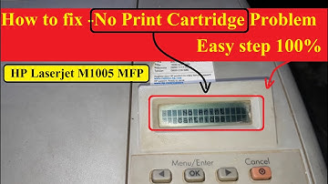 How Solve HP Laserjet M1005 MFP  || No Print Cartridge || Problem 100% #Irfansaif