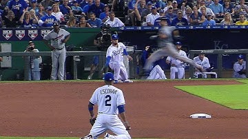 MIN@KC: Twins challenge Escobar throwing out Mauer