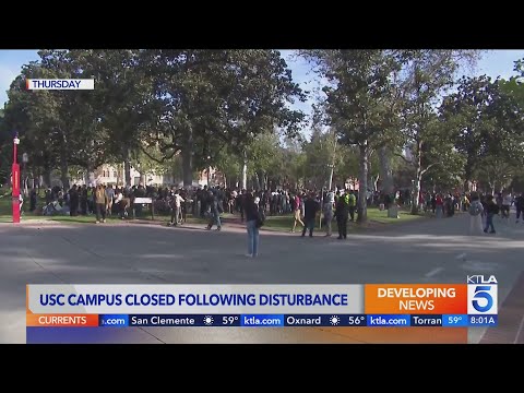 USC campus closed to everyone except residents following disturbance