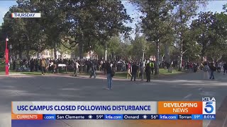 USC campus closed to everyone except residents following disturbance