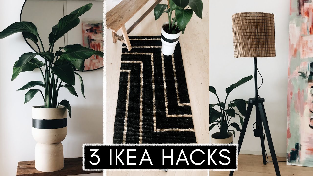 3 IKEA Hacks fürs Wohnzimmer MakeOver – Boho Lampe, Teppich, Pflanzenstand