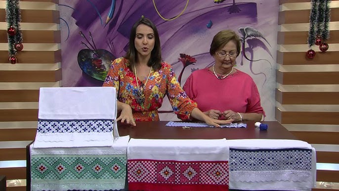 BORDADO XADREZ EM TOALHA DE MESA com Ana Maria Ronchel - Programa Arte  Brasil - 22/08/2016 