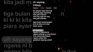 Video thumbnail of "lirik lagu ba pinjam tape barang x oh sayang #liriklagu  #bapinjamtapebarang #ohsayang #liriklagu"