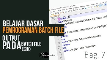Belajar Pemrograman Batch File CMD: Menampilkan Output di CMD dari Script .BAT