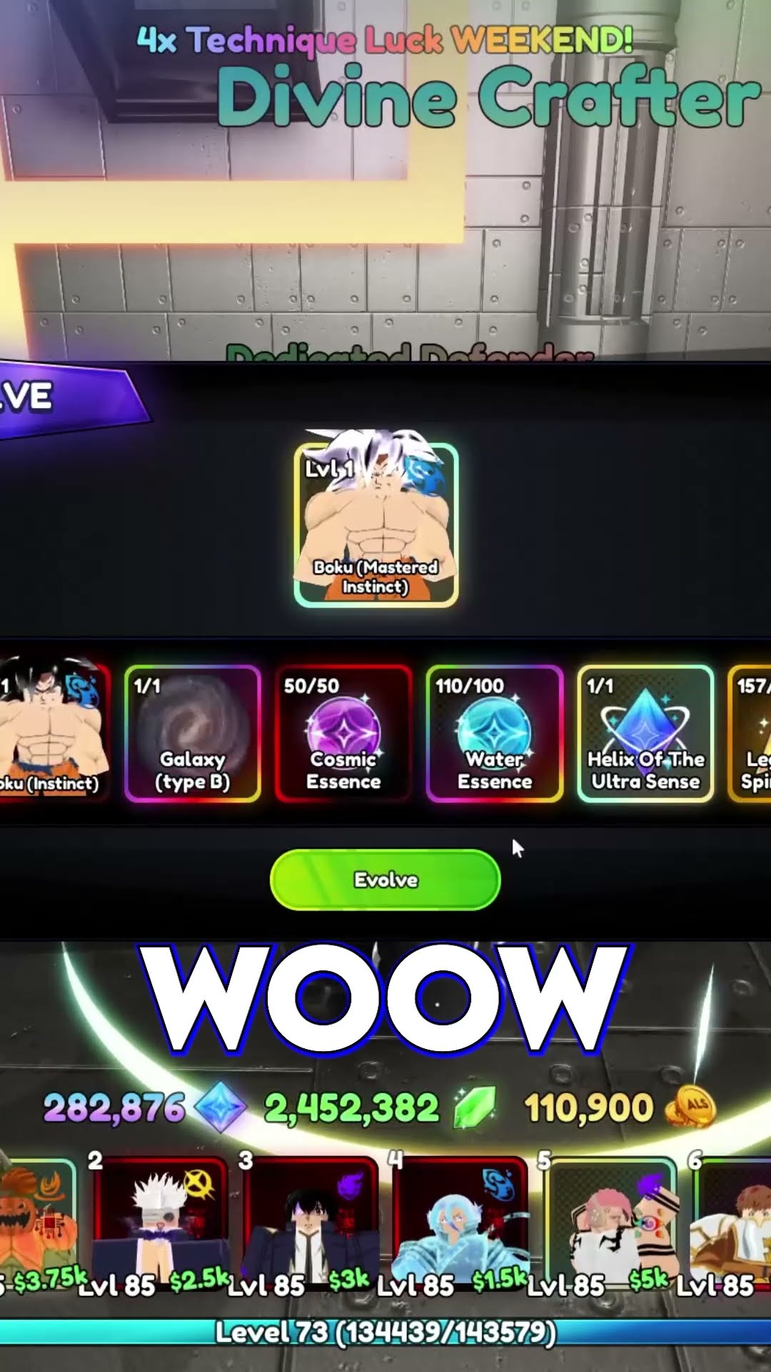 I Got GODLY Boku Mastered Instinct In Anime Last Stand!