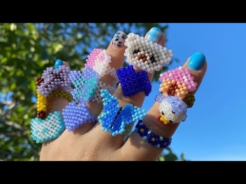 🩵🦭|подборка идей,туториалов колечек,фигурок из бисера🫐🥥|приятного просмотра|🦕🍭