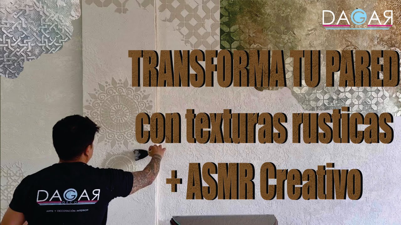 TEXTURA RÚSTICA CON STENCIL - Paso a Paso (ASMR)