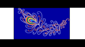 How to draw easy amazing Peacock Feather in ms paint step by step tutorial