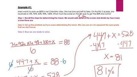 Finding the missing value when given the mean