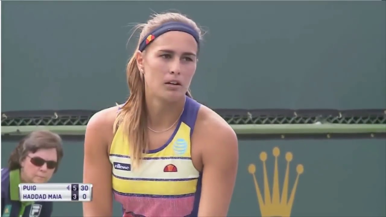 Monica Puig vs Beatriz Haddad Maia - Indian Wells 2018 - YouTube