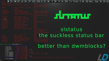 slstatus, the suckless status bar