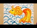 Рисунок ЗОЛОТАЯ РЫБКА 🐠 Как нарисовать золотую рыбку? Урок рисования