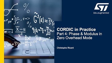 CORDIC in Practice, Part 4: Phase & Modulus in Zero Overhead Mode