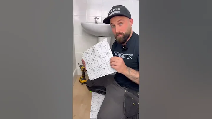 How To Cut Vinyl Tiles Around Pipes #diy #shorts