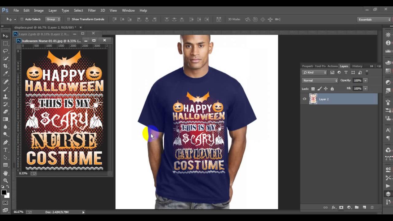 tshirt mockup tutorial - How to Create your own T-shirt Mockup with Photoshop - YouTube