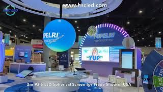 USA Case for 2m P2.5 LED Spherical Screen for Trade Show