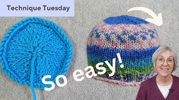 Easiest Center-Out Cast On for a Top-Down Hat // Technique Tuesday