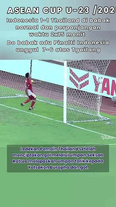 Pemain Thailand ledek Skuad Garuda #timnasu23 #aseancupu23 #aseancup #football #fyp #fypyoutube