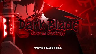 Red Anime Stream Overlay, Widgets, Alerts for OBS/Streamlabs | Dark Blade Stream Package