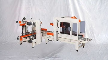 Top sealing tape carton sealer with folding edge closing equipment H type end packing line