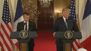 Dumb and Dumber -- President  Trump, French Pres. Macron hold joint press conference, From YouTubeVideos
