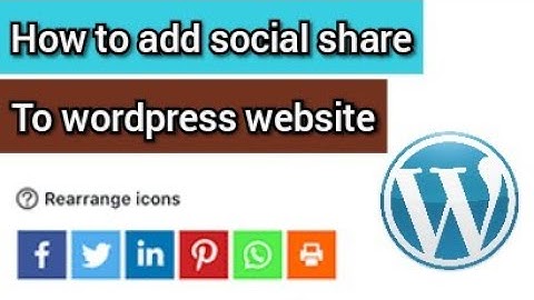 How to add social share button to wordpress 2021.