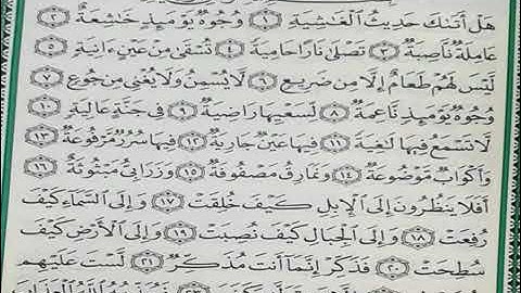 سورة الغاشية مكررة 7 مرات  المنشاوي