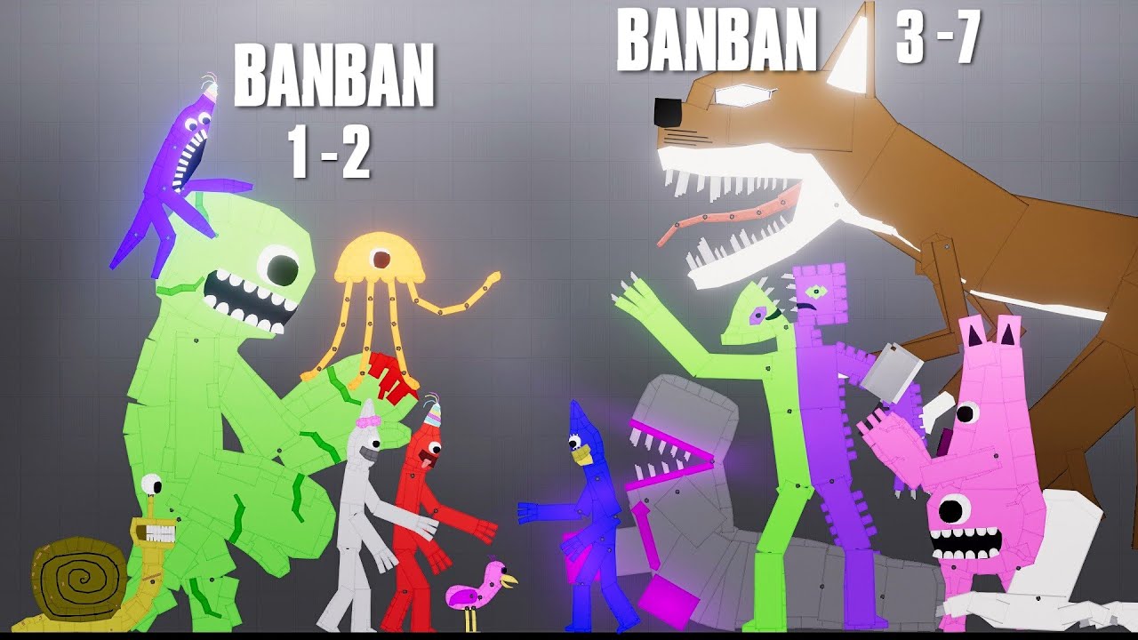 Garten of Banban 1-2 vs Garten of Banban 3-7 - YouTube