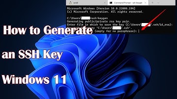 How to Generate an SSH Key in Windows 11