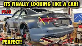 Rebuilding A Extremely Damaged 2019 Audi RS5 From Copart [Pt.13] Test Fit Before Weld