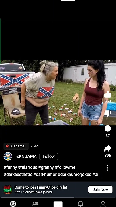 Granny calm down #trailerpark #share #youtube #oldclassic #funny #ai #shorts