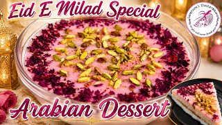Eid Milad Special Royal Arabian Dessert | Rose Pistachio Strawberry Kunafa | No Bake Recipe