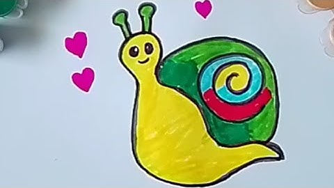How to draw cute snail🐌||🐌Snail drawing for kids ||🐌Snail drawing step by step #video #youtube #art