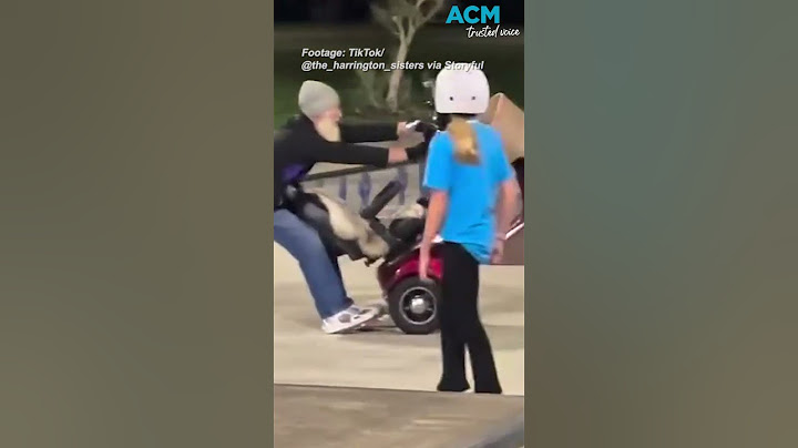 'Whose gramps is this?': man performs tricks on mobility scooter at skate park