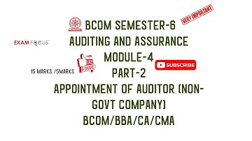Auditing and Assurance||Module-4||Part-2||MG University ||Exam marathon||Malayalam||CA,Bcom,BBA