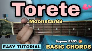 Video thumbnail of "Torete Guitar Tutorial - Moonstar88 (4 EASY CHORDS)"