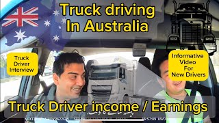 Salary of truck driver in Australia | My first vlog wd very nice Chinese truck driver #travelvlog