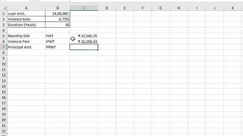 Excel Tutorial (PMT, IPMT, PPMT function)