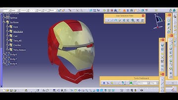 IRON MAN mask in CATIA|FSS tutorial|