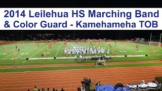 CODE RED | 2014 Leilehua HS "Mules" Marching Band & Color Guard - Kamehameha TOB