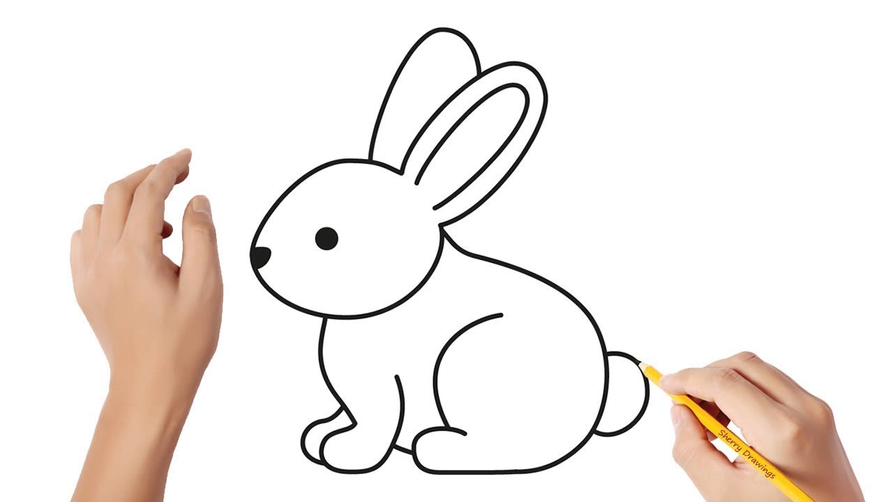 HOW TO DRAW AN EASTER BUNNY EASY DRAWING EASY AND FOFO - Drawing to Draw 