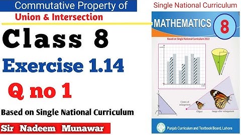 Class 8 Exercise 1.14 Q no 1  Single National  Ex 1.14 8th  SNC PCTB Maths Sir Nadeem Munawar