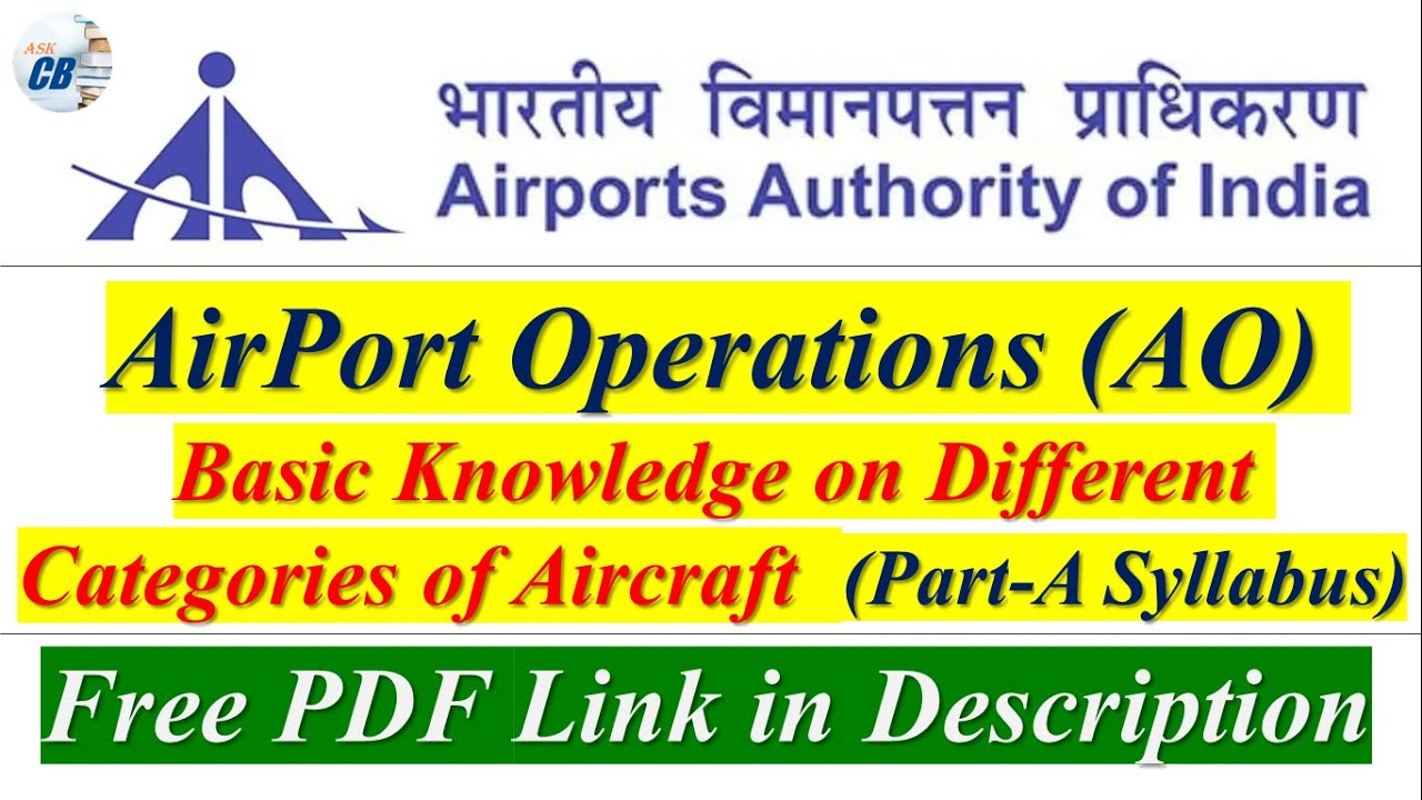 Basic Knowledge on Different Categories of Aircraft  | AAI AO | Ask Concept Builder